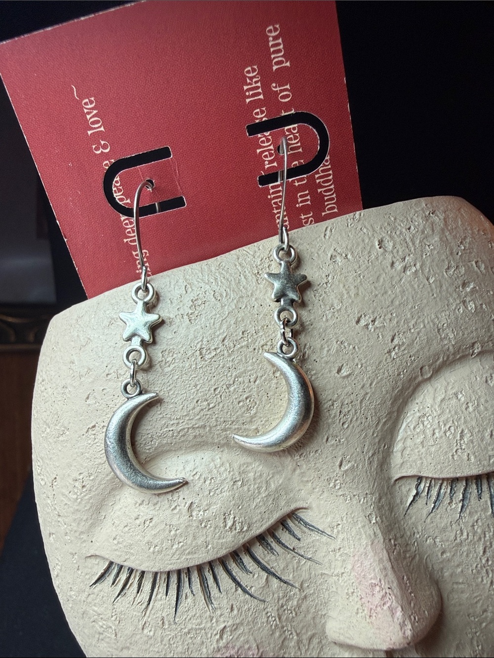Style Silver Moon & Star Drop Earrings - Women Jewelry